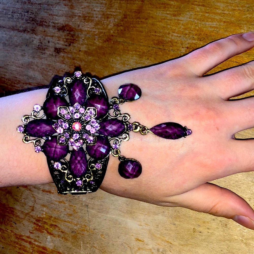 Purple vintage bling bracelet